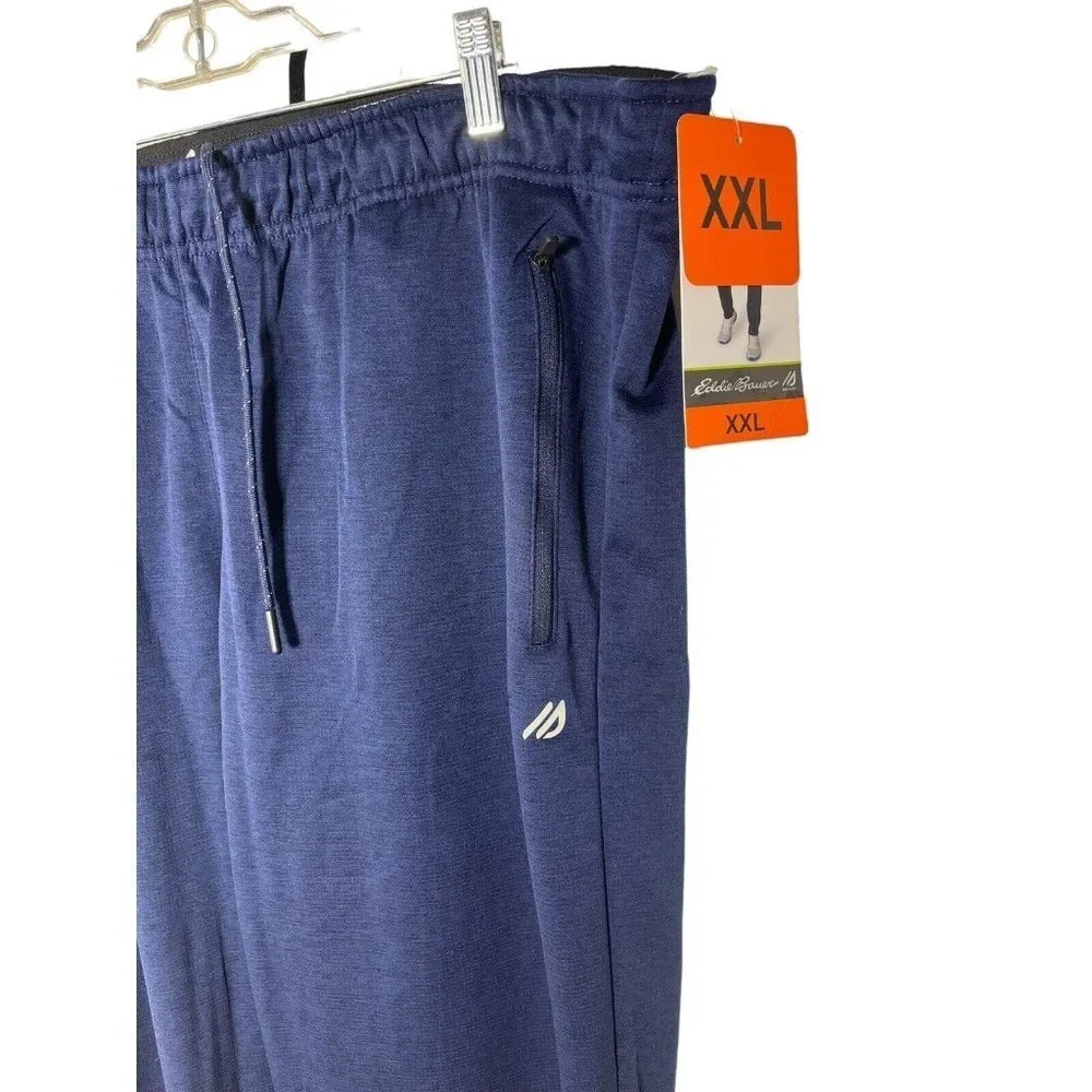Eddie Bauer Men’s Pants Performance Jogger Color Navy Blue NWT Zip Pockets